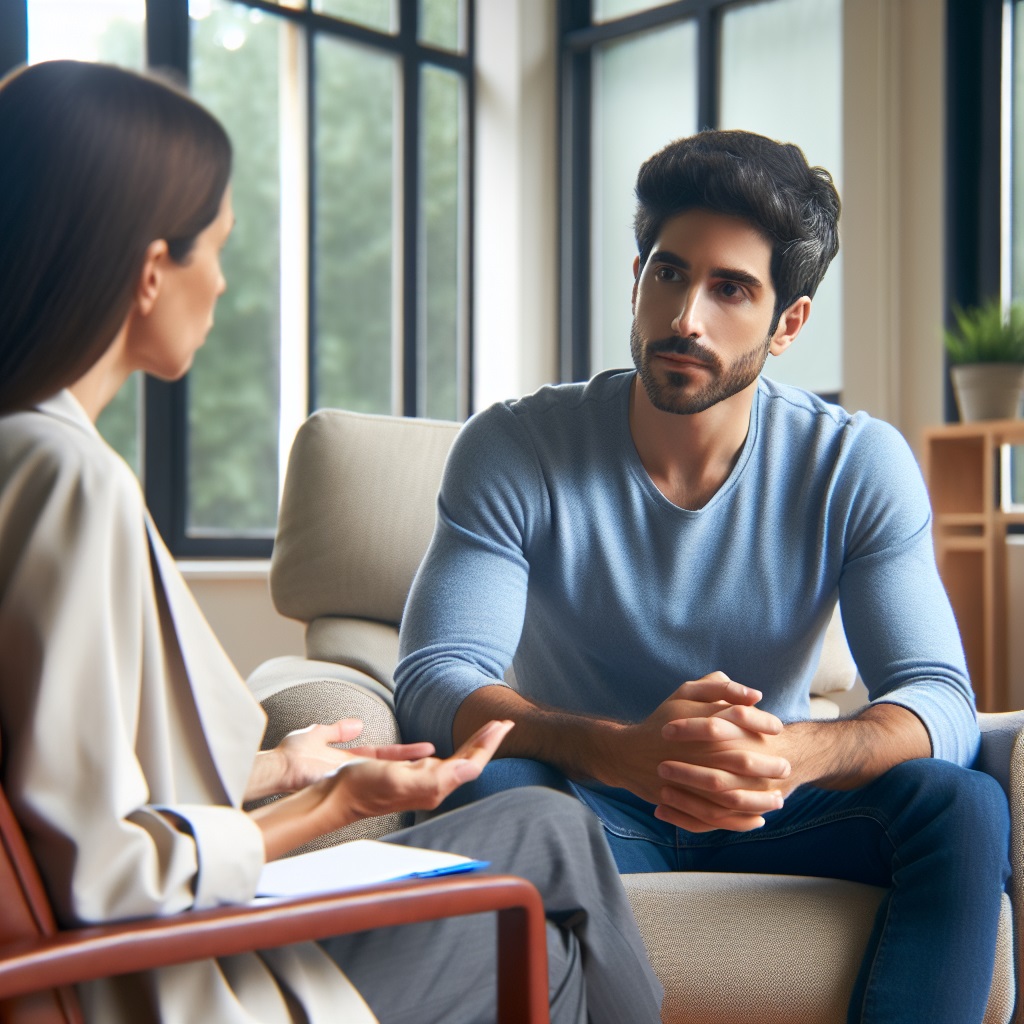 Photo d'un psychologue libéral avec une patiente